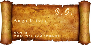 Varga Olívia névjegykártya